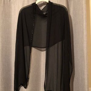 Sheer black shall/wrap